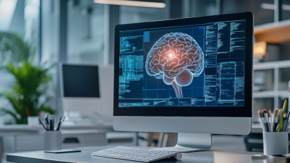 Neurotechnology image on a computer